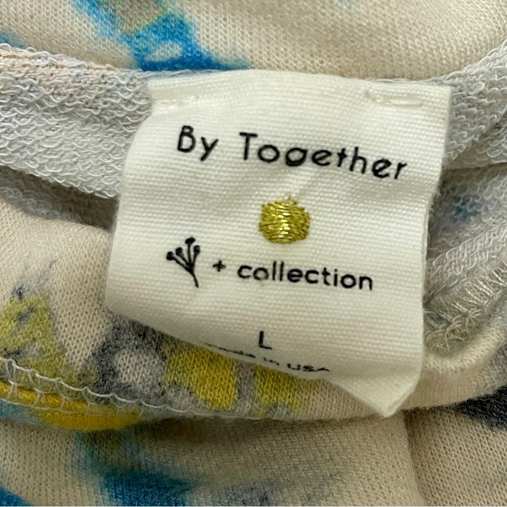By Together Tie-Dye Women's Top - Blue and Yellow size L - Picture 4 of 4